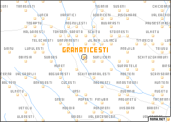map of Grămăticeşti
