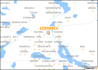 map of Granbäck