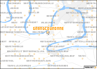 map of Grand-Couronne