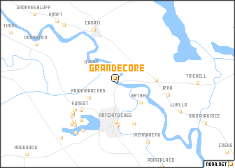 map of Grand Ecore