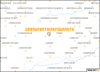 map of Grandfontaine-Fournets