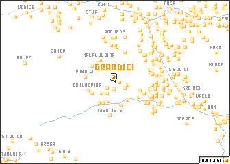 map of Grandići