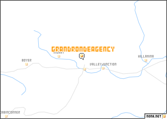 map of Grand Ronde Agency