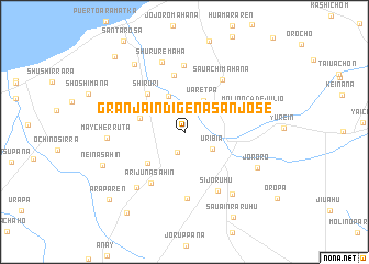 map of Granja Indigena San José