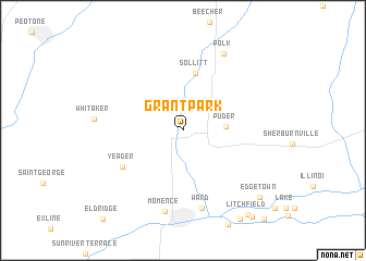 map of Grant Park