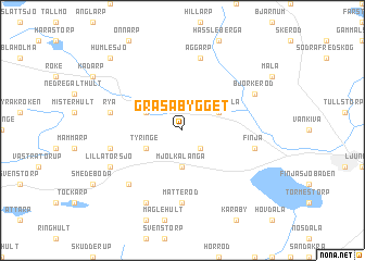 map of Gräsabygget