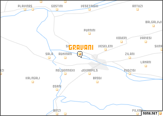 map of Gravāni