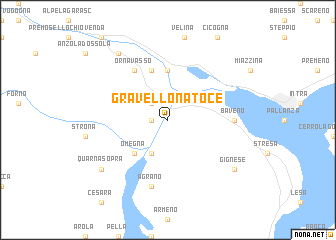 map of Gravellona Toce