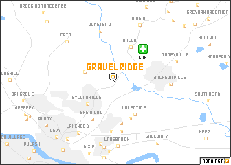map of Gravel Ridge