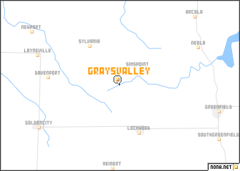 map of Grays Valley