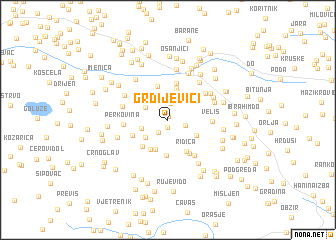 map of Grdijevići