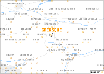 map of Gréasque