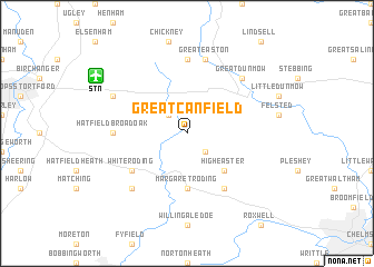 map of Great Canfield