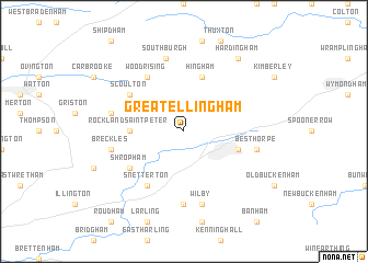 map of Great Ellingham