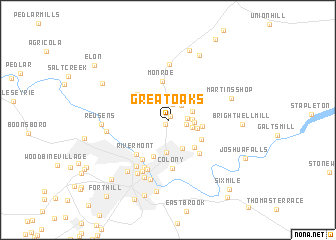 map of Great Oaks