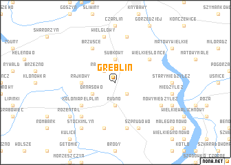 map of Gręblin