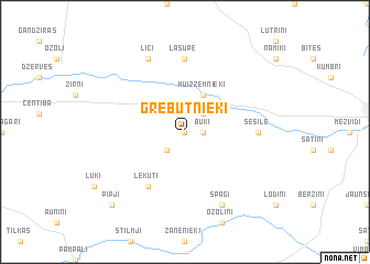 map of Grebutnieki