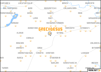 map of Grecii de Sus