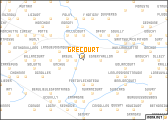 map of Grécourt
