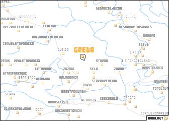 map of Greda