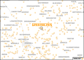 map of Green Acres