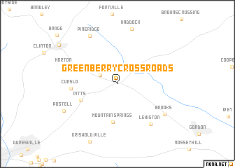 map of Greenberry Crossroads