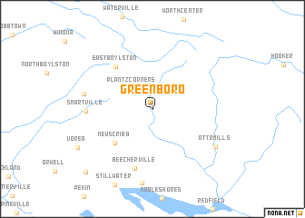 map of Greenboro