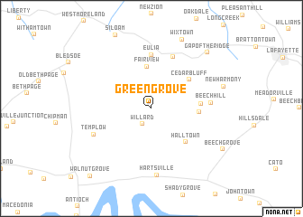 map of Green Grove