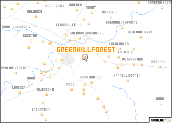 map of Green Hill Forest