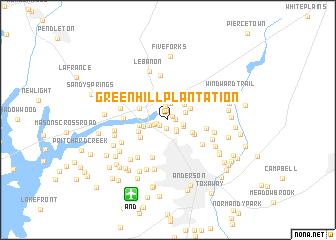 map of Green Hill Plantation