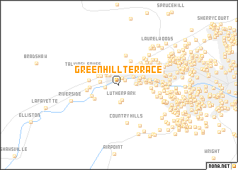 map of Green Hill Terrace