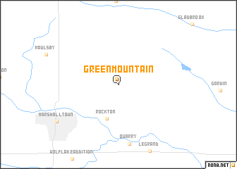 map of Green Mountain