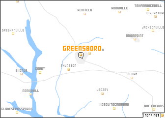 map of Greensboro