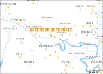 map of Green Spring Furnace