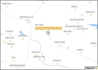 map of Green Springs