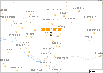 map of Greens Run