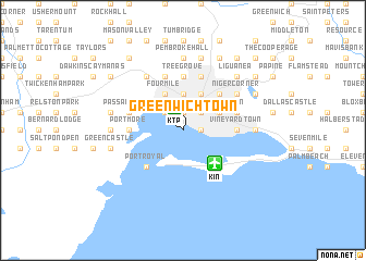 map of Greenwich Town