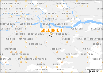 map of Greenwich