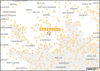 map of Greenwood