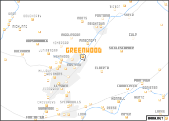 map of Greenwood