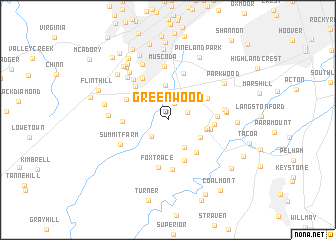 map of Greenwood