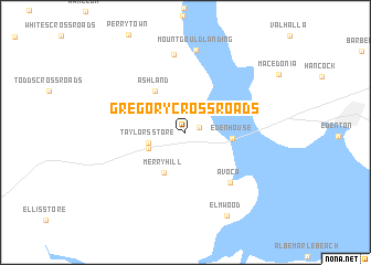 map of Gregory Crossroads