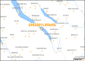 map of Gregory Landing