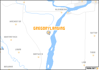map of Gregory Landing