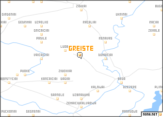 map of Greistė