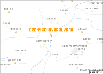 map of Gremyachaya Polyana