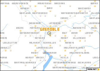 map of Grenoble