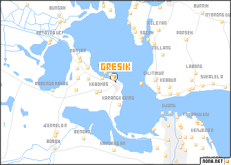 map of Gresik