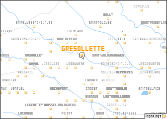 map of Gresollette