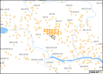 map of Grevići